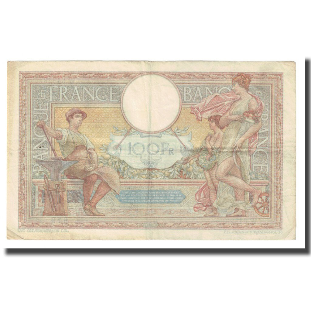 France, 100 Francs, Luc Olivier Merson, 1939, P. Rousseau and R. Favre-Gilly