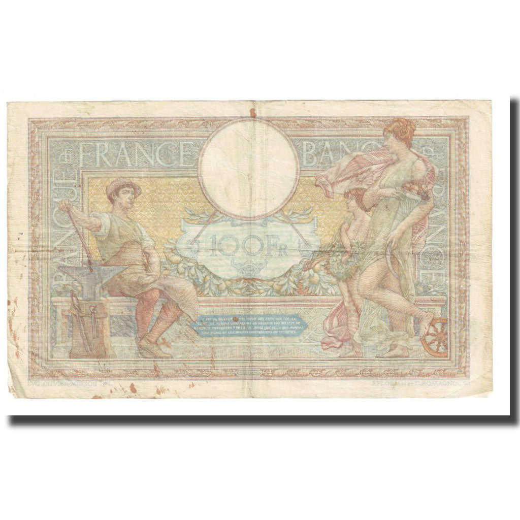 France, 100 Francs, Luc Olivier Merson, 1936, P. Rousseau and R. Favre-Gilly