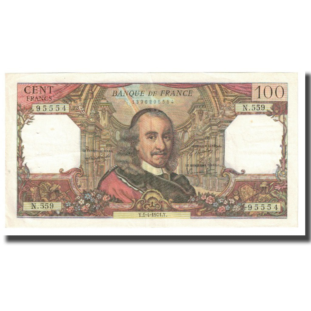 Francia, 100 Francs, Voltaire, 1971, R.Tondu-G.Bouchet-H.Morant, 1971-04-01