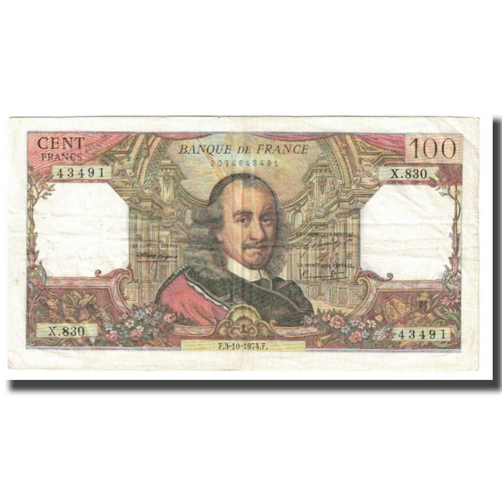 Frankreich, 100 Francs, Corneille, 1974, R.Tondu-G.Bouchet-H.Morant, 1974-10-03