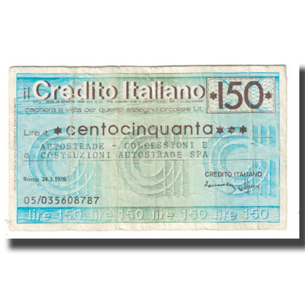 Banknote, Italy, 150 Lire, 1976, 1976-03-24, Torino, EF(40-45)