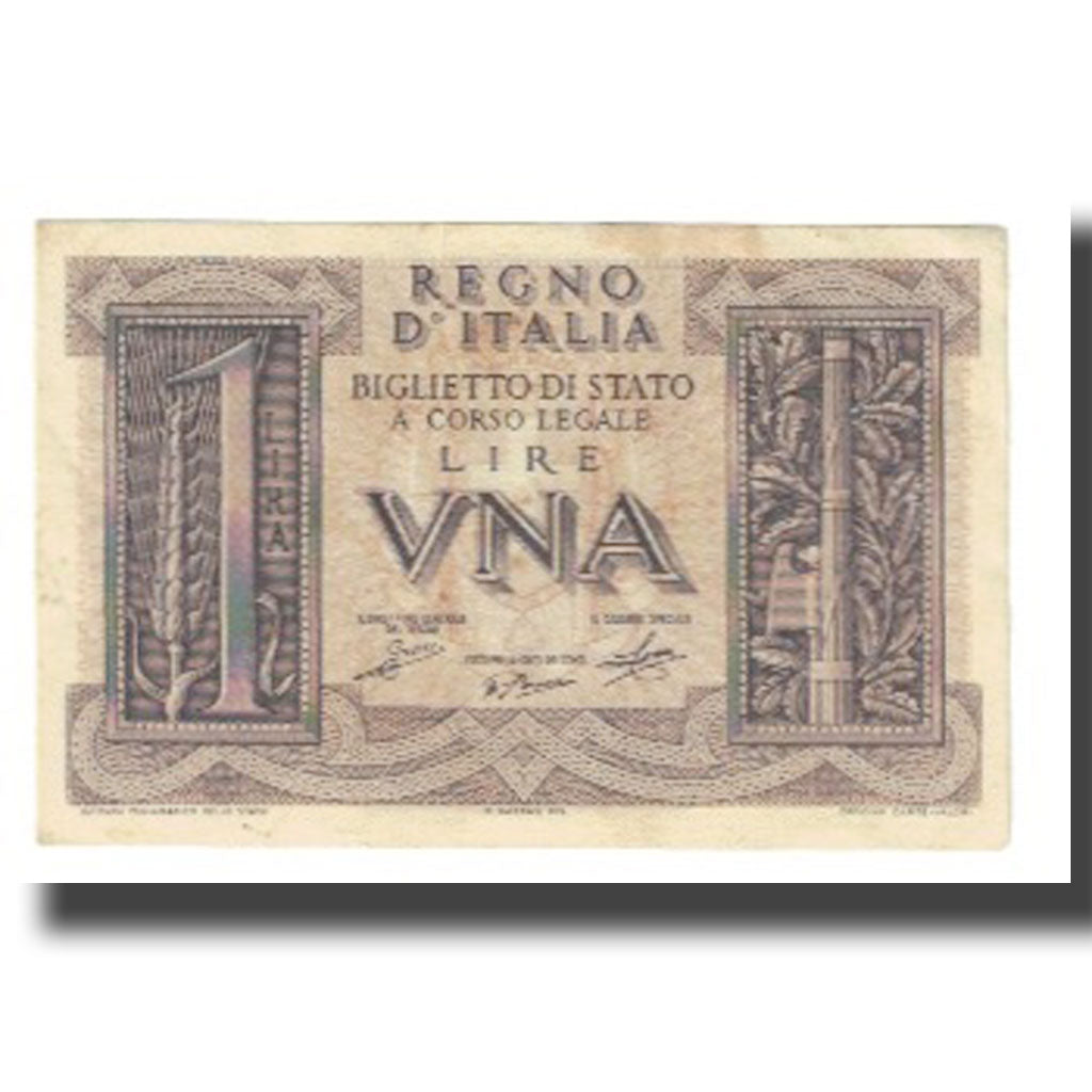 Banknote, Italy, 1 Lira, KM:26, VF(20-25)