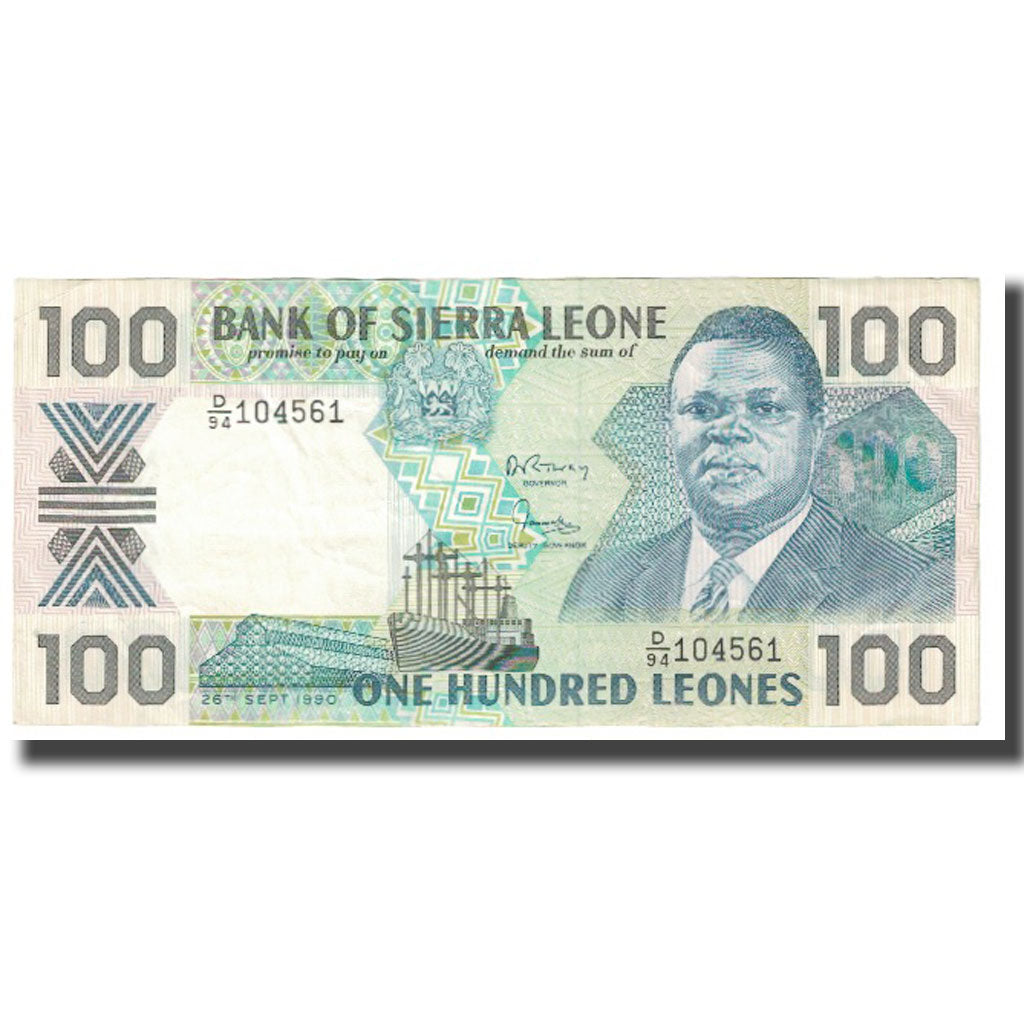 Biljet, Sierra Leone, 100 Leones, 1990, 1990-09-26, KM:18c, SUP