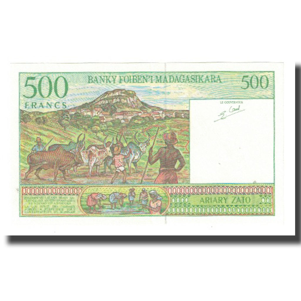 Banconote, Madagascar, 500 Francs = 100 Ariary, KM:75b, FDS