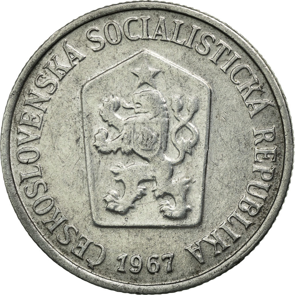 Moneta, Cecoslovacchia, 10 Haleru, 1967, BB, Alluminio, KM:49.1