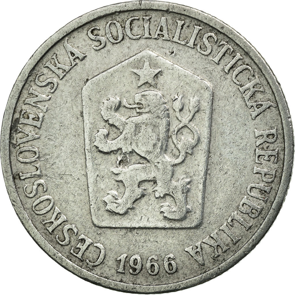 Coin, Czechoslovakia, 10 Haleru, 1966, EF(40-45), Aluminum, KM:49.1