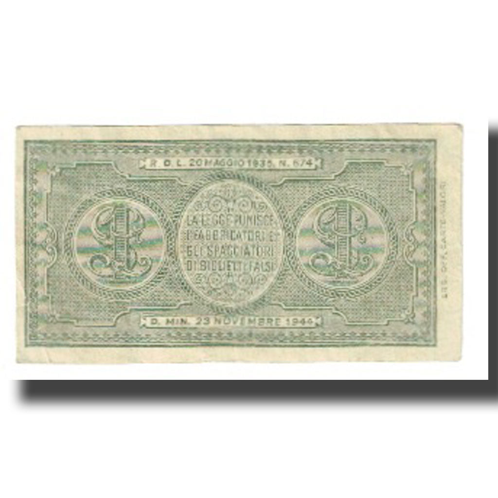 Billete, 1 Lira, 1944, Italia, 1944-11-23, KM:29c, MBC