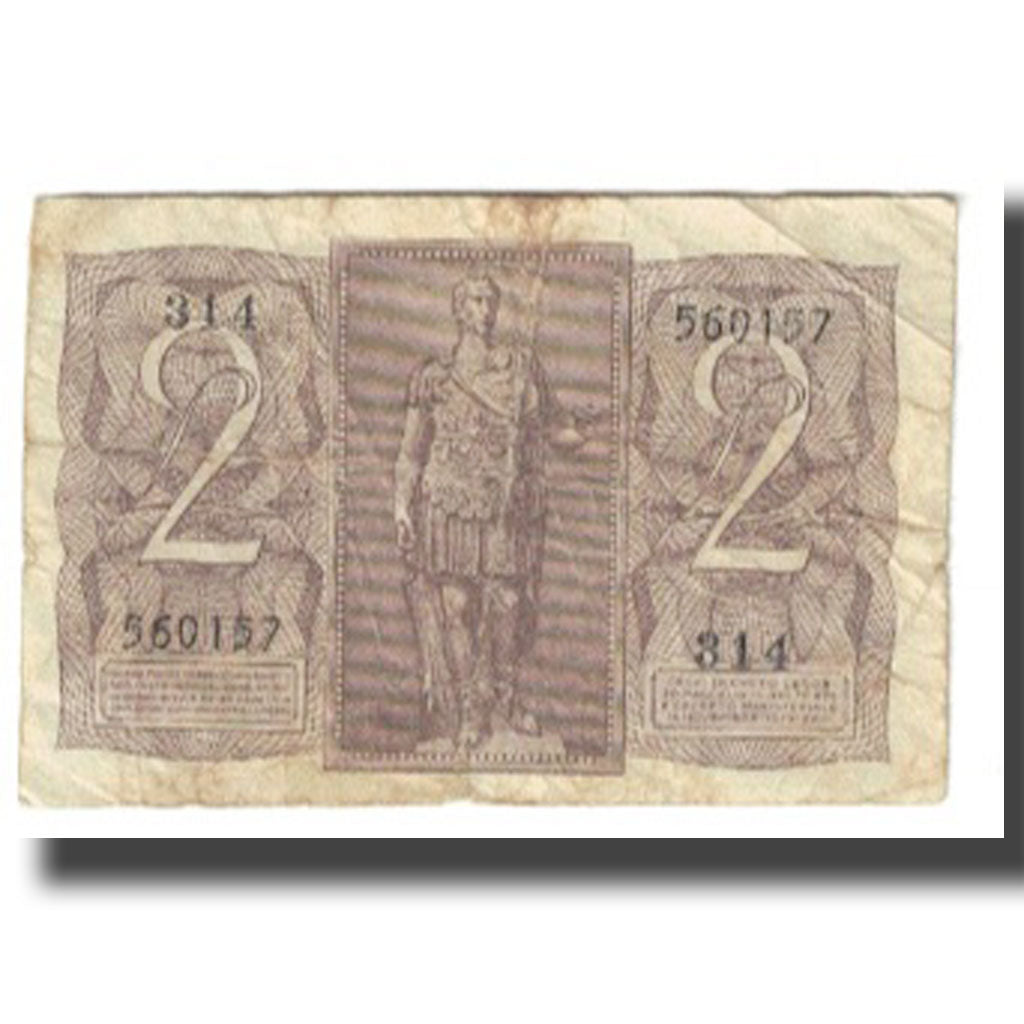 Billet, Italie, 2 Lire, KM:27, TB