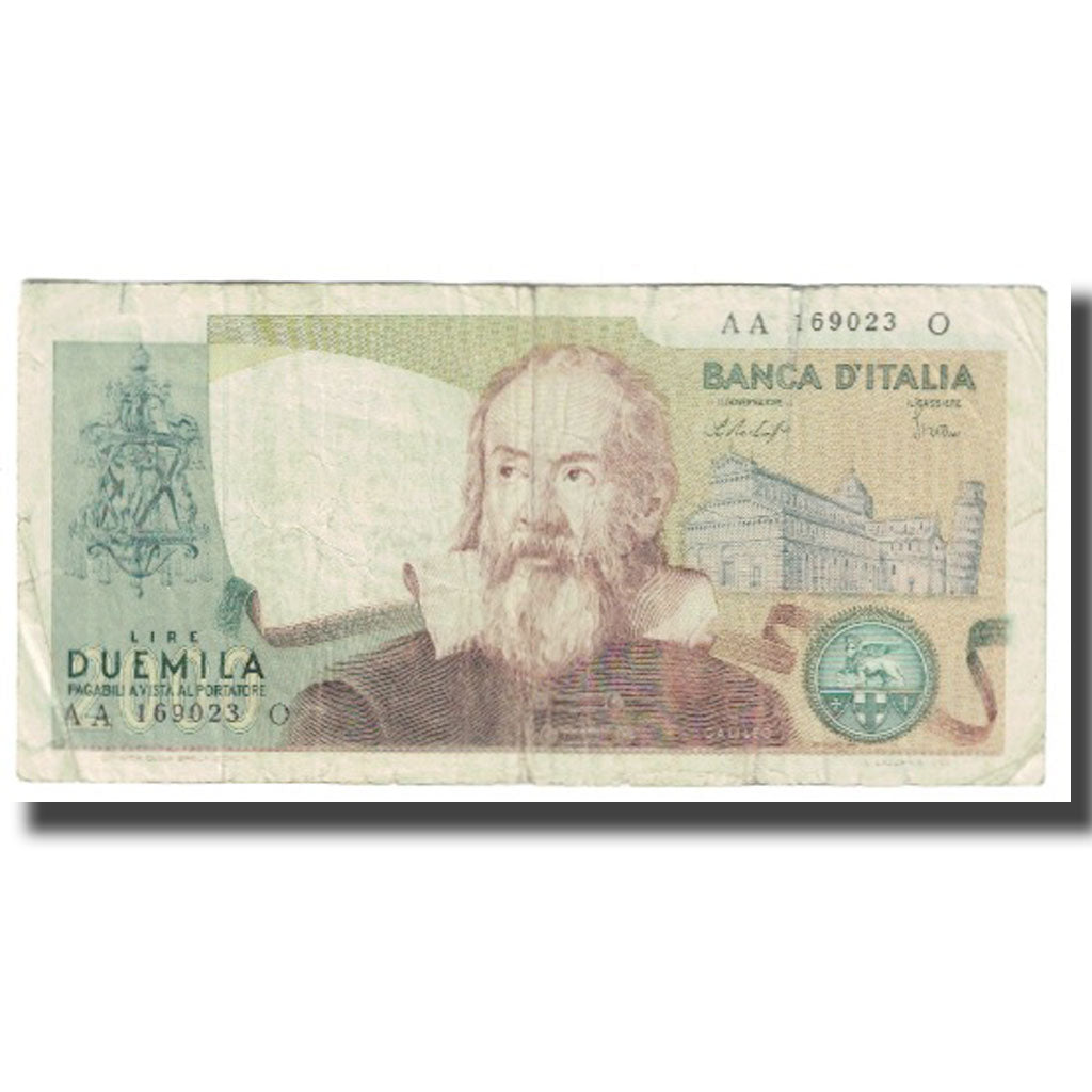 Banconote, Italia, 2000 Lire, 1976, 1976-10-22, KM:103c, MB