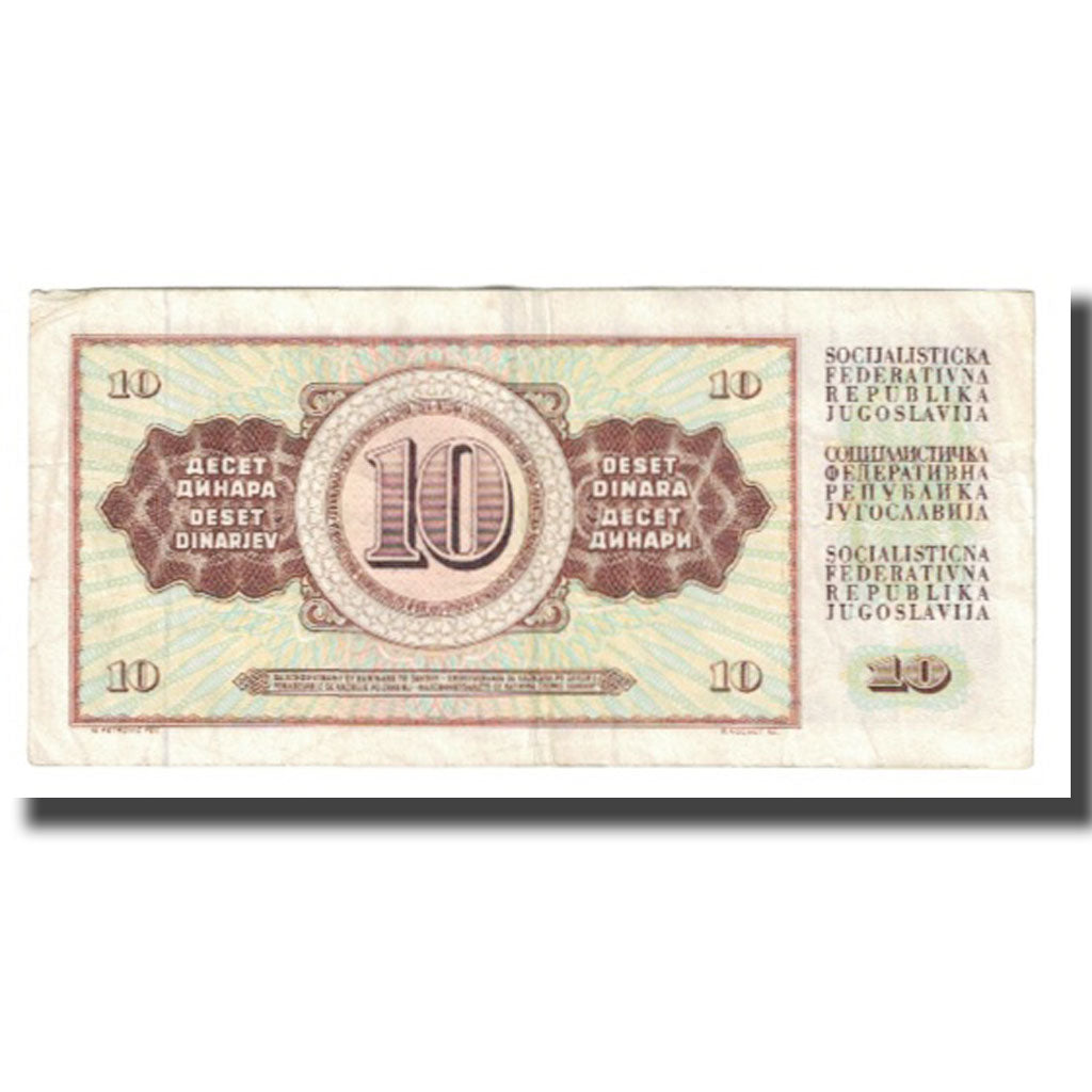 Banknote, Yugoslavia, 10 Dinara, 1978, 1978-08-12, KM:82a, VF(20-25)