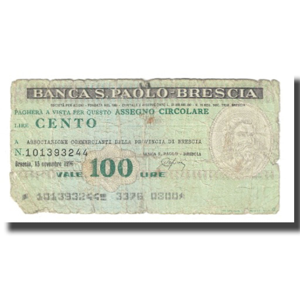 Nota, Itália, 100 Lire, 1975, 1975-11-15, F(12-15)