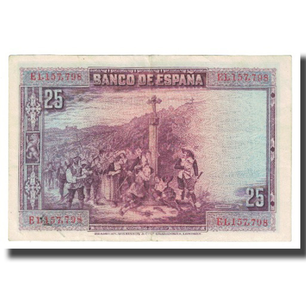 Banconote, Spagna, 25 Pesetas, 1928-08-15, KM:74b, BB