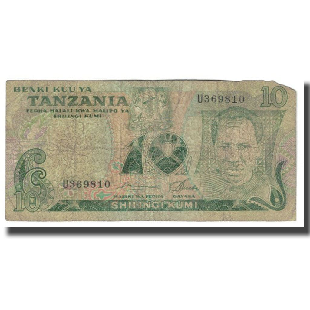 Billet, Tanzania, 10 Shilingi, KM:6a, TB