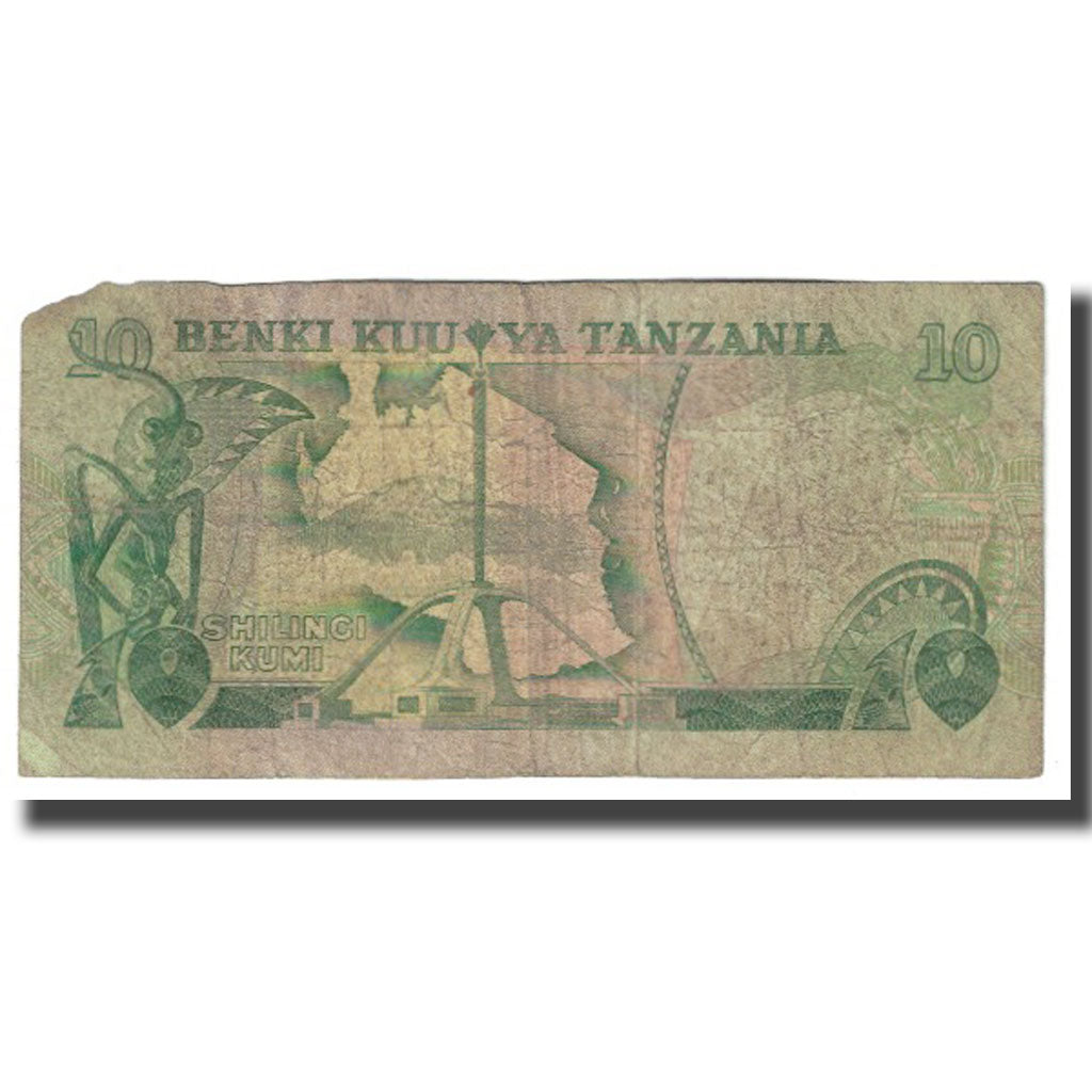 Billet, Tanzania, 10 Shilingi, KM:6a, TB