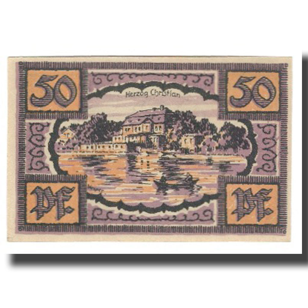 Banknote, Germany, Merseburg Stadt, 50 Pfennig, château, 1921, 1921-05-01