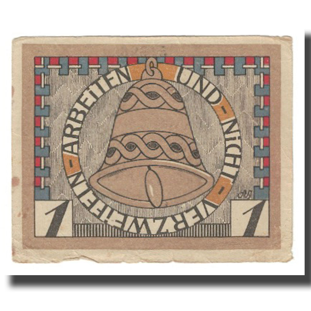 Banknote, Germany, Augustenburg, 1 Mark, cloche, 1920, 1920-04-08, EF(40-45)