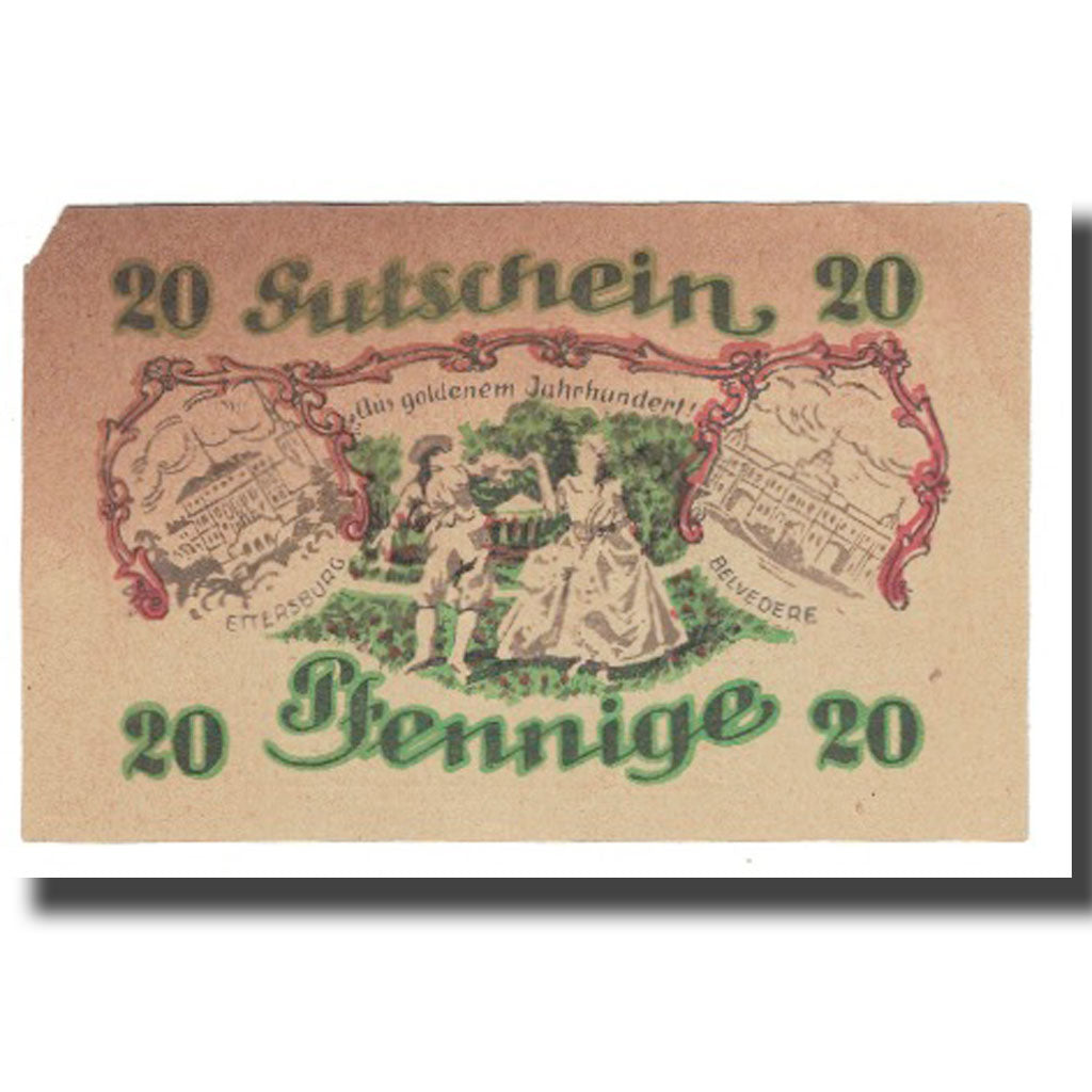 Banconote, Germania, Weimar Stadt, 20 Pfennig, personnage, 1921, 1921-05-01, BB
