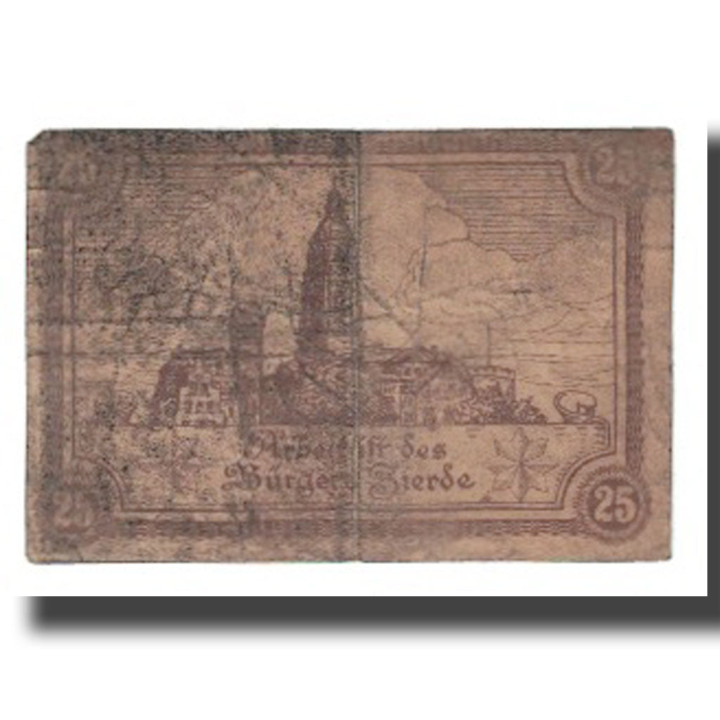 Banknote, Germany, Hemdingen Gemeinde, 25 Pfennig, Eglise, 1920, 1920-03-25