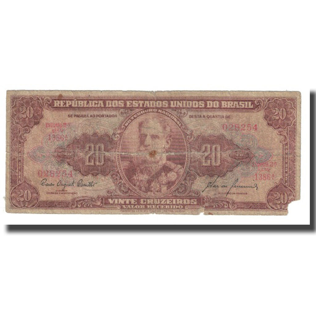 Banknote, Brazil, 20 Cruzeiros, KM:178, VF(20-25)