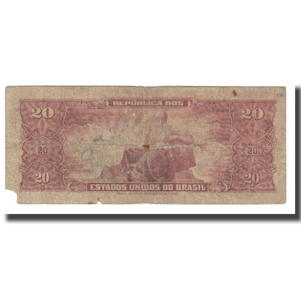 Banknote, Brazil, 20 Cruzeiros, KM:178, VF(20-25)