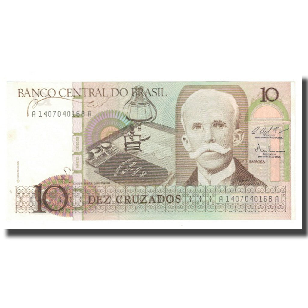 Banknote, Brazil, 10 Cruzados, KM:209a, AU(55-58)