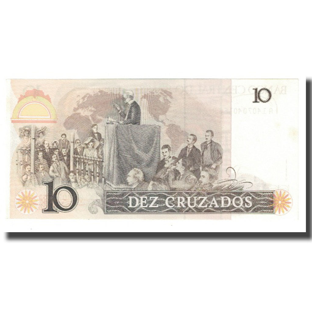 Banknote, Brazil, 10 Cruzados, KM:209a, AU(55-58)