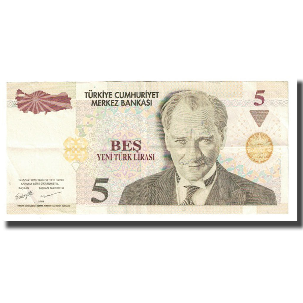Banknote, Turkey, 5 New Lira, 2005, KM:217, UNC(60-62)