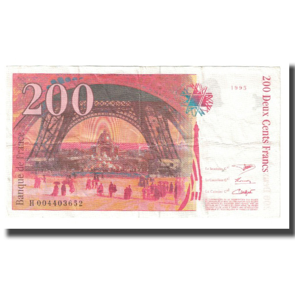 France, 200 Francs, Eiffel, 1995, EF(40-45), Fayette:75.01, KM:159a