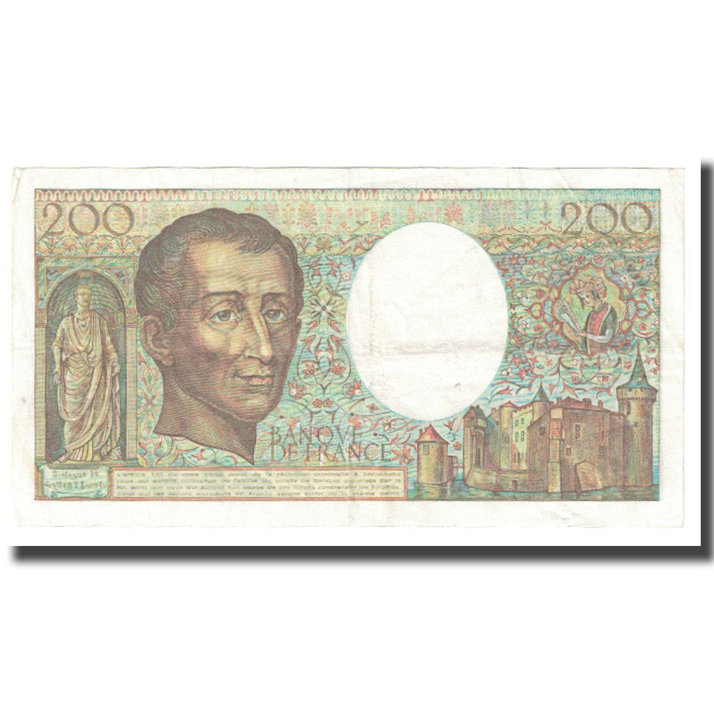 Francia, 200 Francs, Montesquieu, 1985, BRUNEEL BONNARDIN CHARRIAU, MBC+
