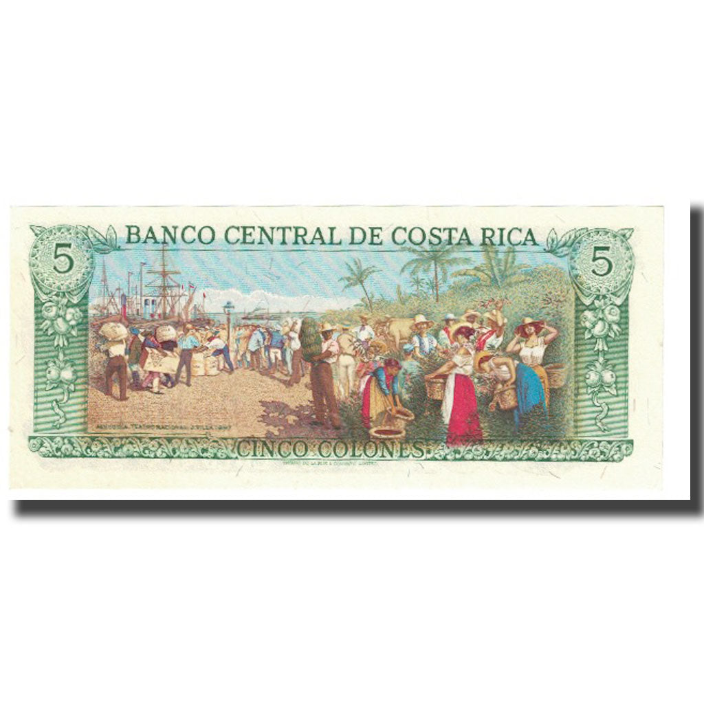 Banknote, Costa Rica, 5 Colones, 1986, 1986-04-02, KM:236d, UNC(63)