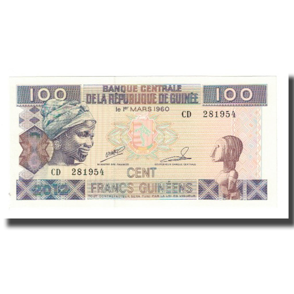Banknote, Guinea, 100 Francs, 2010, 1960-03-01, KM:30a, UNC(65-70)