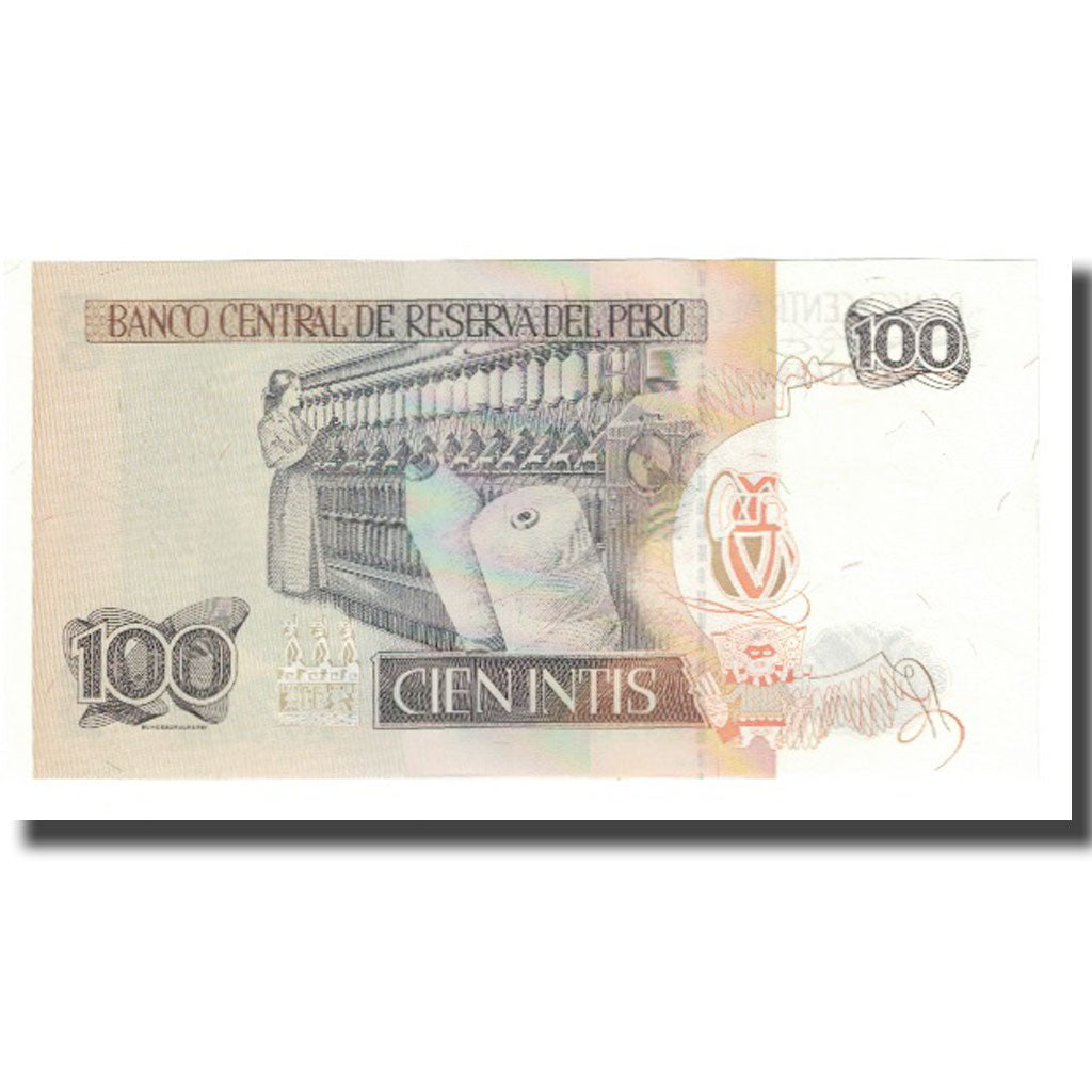 Banknote, Peru, 100 Intis, 1987, 1987-06-26, KM:132a, UNC(65-70)