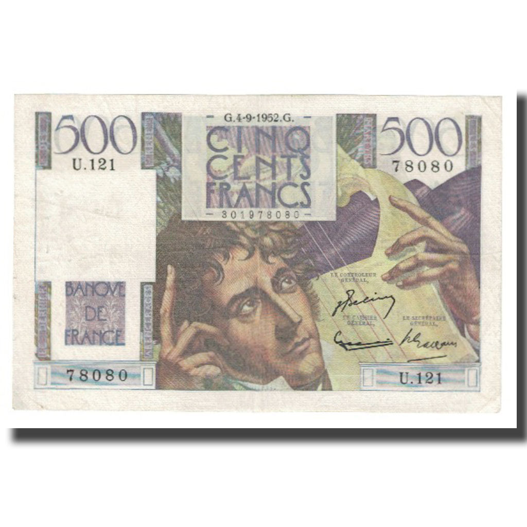 Frankreich, 500 Francs, Chateaubriand, 1952, BELIN ROUSSEAU GARGAM, 1952-09-04