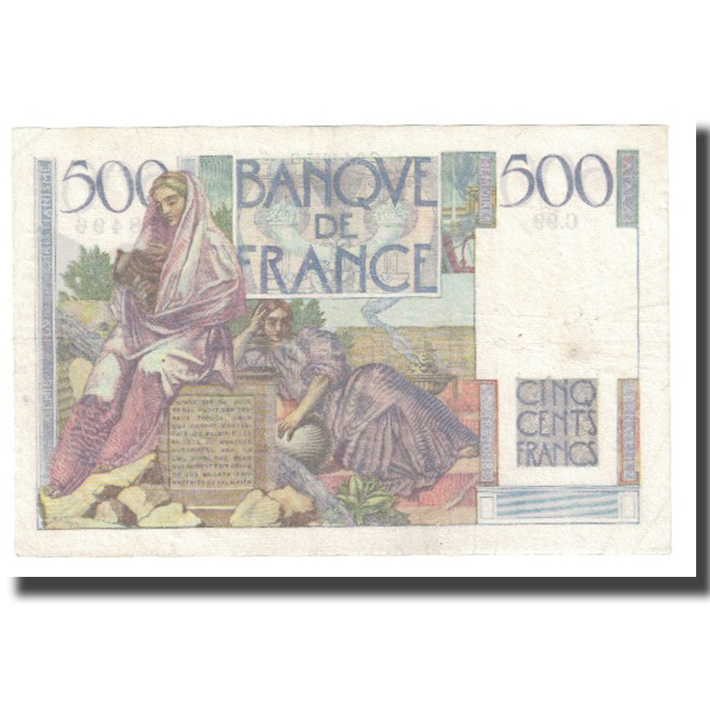 Francia, 500 Francs, Chateaubriand, 1952, BELIN ROUSSEAU GARGAM, 1952-09-04, BB