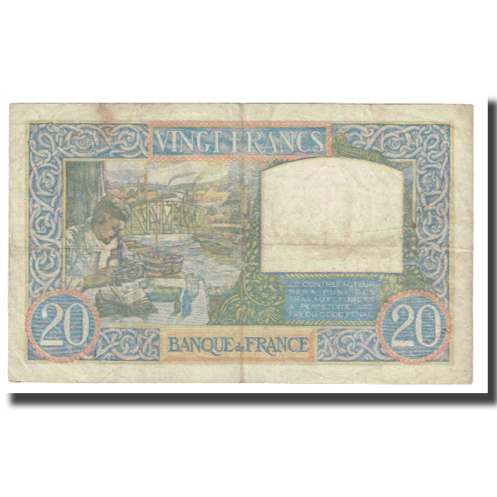 Frankreich, 20 Francs, Science et Travail, 1941, P. Rousseau and R. Favre-Gilly