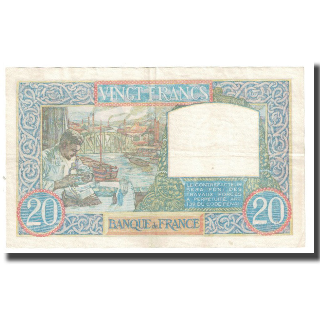 Frankrijk, 20 Francs, Science et Travail, 1940, P. Rousseau and R. Favre-Gilly