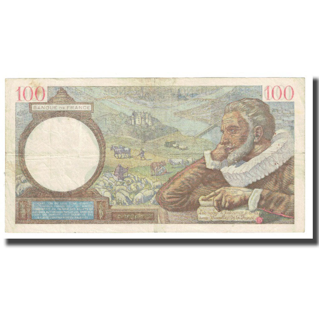 Frankreich, 100 Francs, Sully, 1940, P. Rousseau and R. Favre-Gilly, 1940-08-16