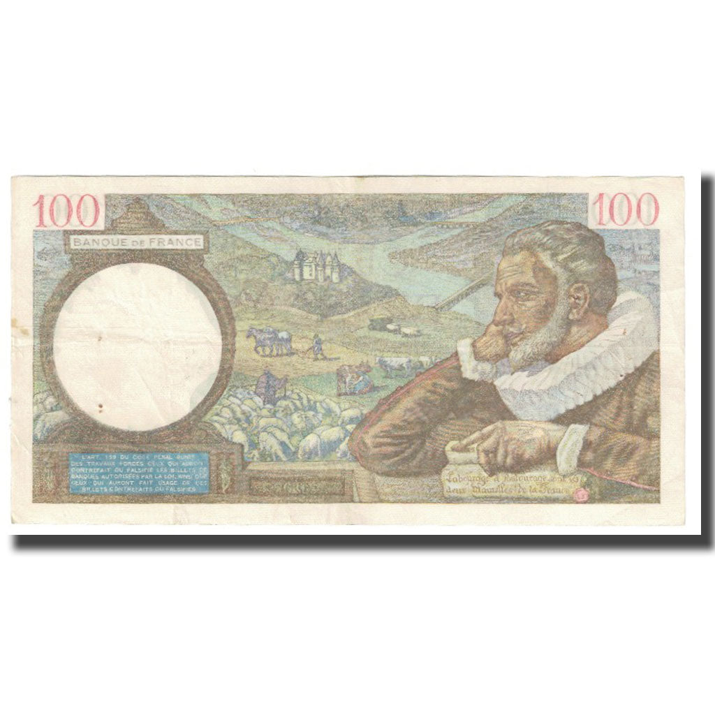 Frankreich, 100 Francs, Sully, 1940, P. Rousseau and R. Favre-Gilly, 1940-08-08