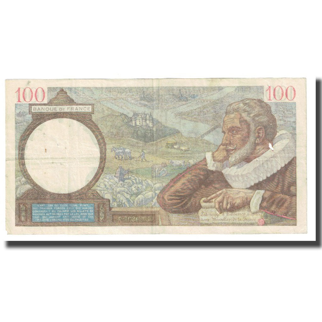 Frankreich, 100 Francs, Sully, 1939, P. Rousseau and R. Favre-Gilly, 1939-09-21