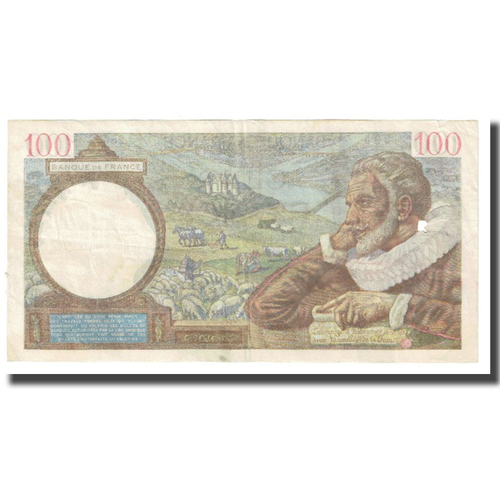 Francia, 100 Francs, Sully, 1941, P. Rousseau and R. Favre-Gilly, 1941-11-06