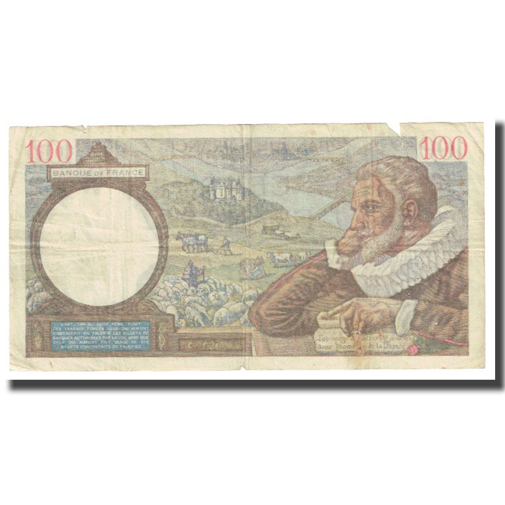 France, 100 Francs, Sully, 1939, P. Rousseau and R. Favre-Gilly, 1939-11-16