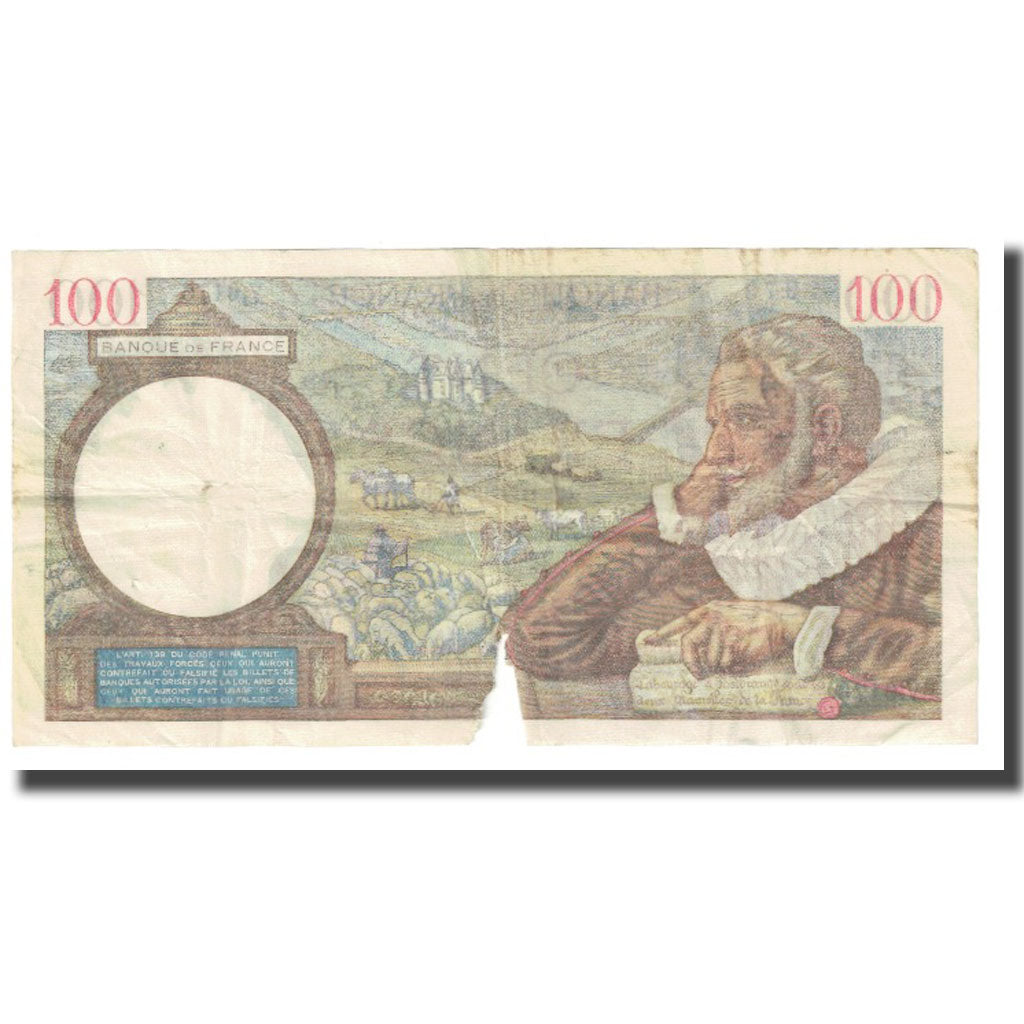 Francia, 100 Francs, Sully, 1940, P. Rousseau and R. Favre-Gilly, 1940-01-11