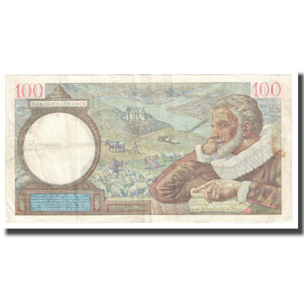 Frankrijk, 100 Francs, Sully, 1940, P. Rousseau and R. Favre-Gilly, 1940-05-23