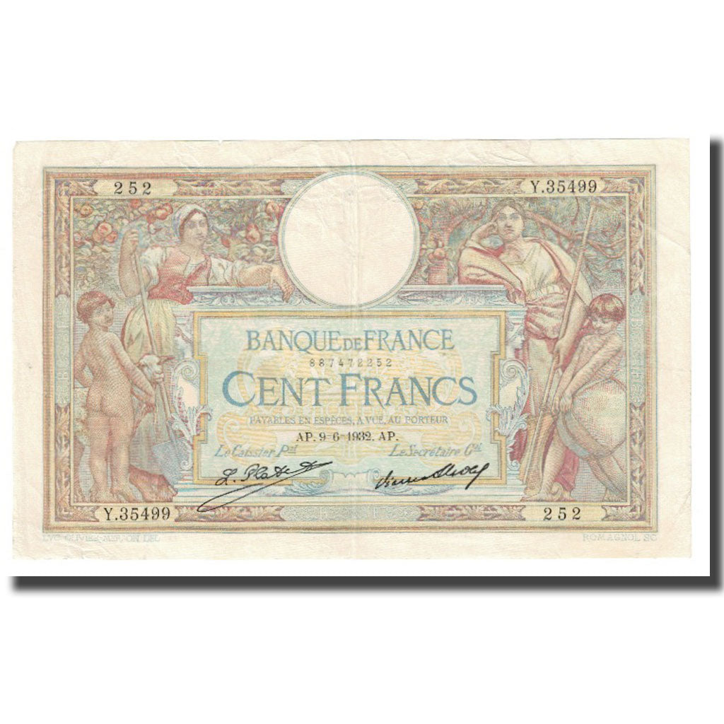Frankrijk, 100 Francs, Luc Olivier Merson, 1932, P. Rousseau and R. Favre-Gilly