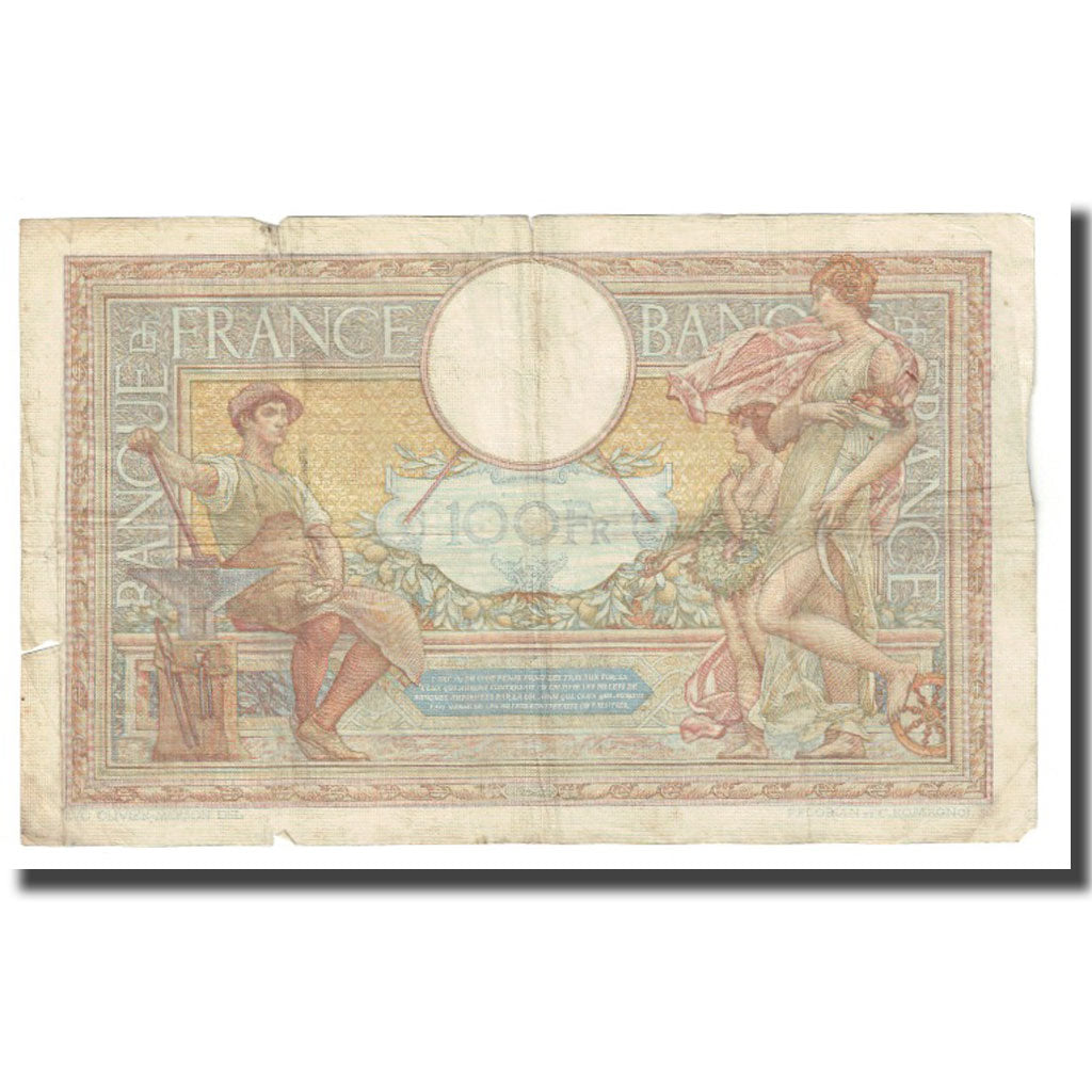 France, 100 Francs, Luc Olivier Merson, 1938, P. Rousseau and R. Favre-Gilly