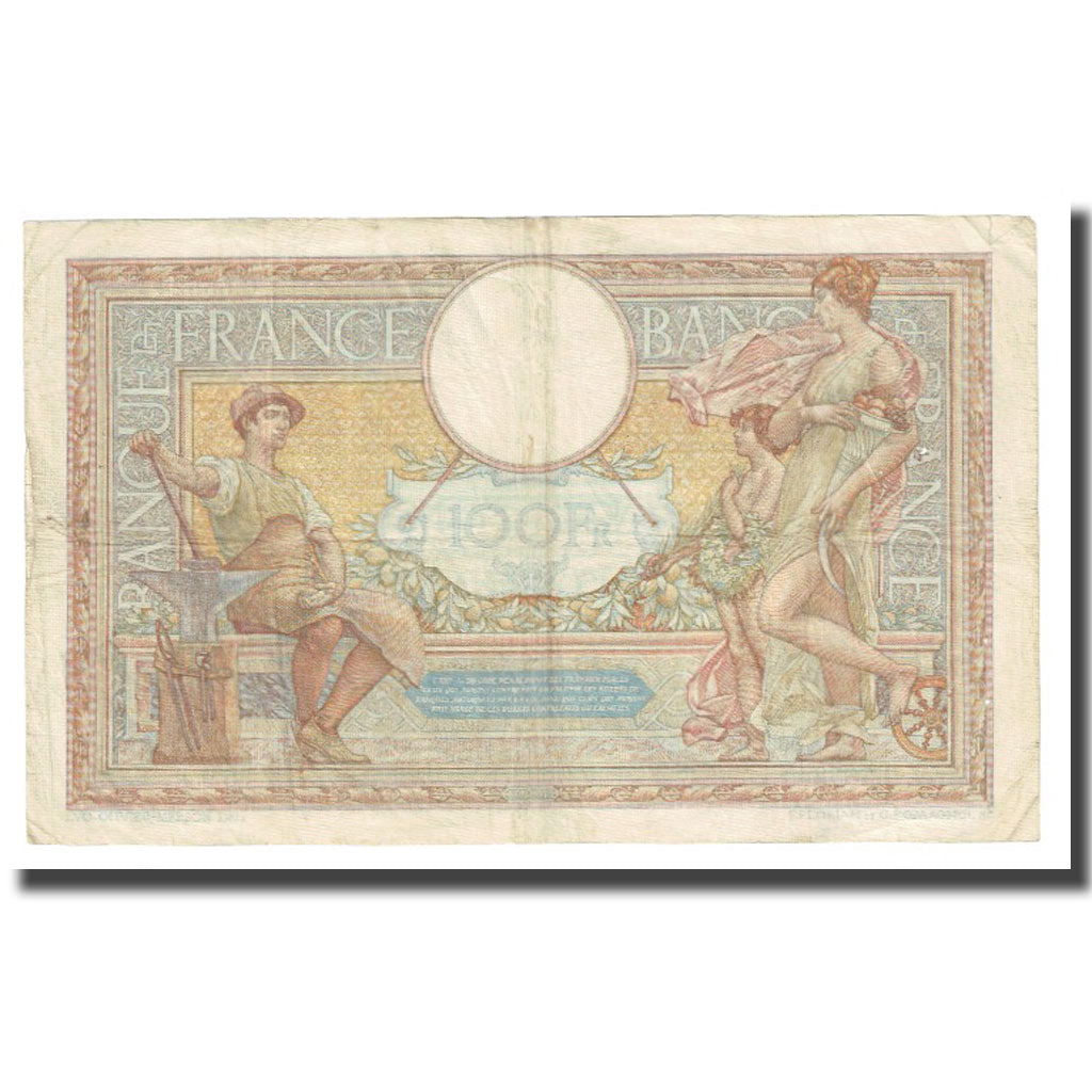 Francia, 100 Francs, Luc Olivier Merson, 1937, P. Rousseau and R. Favre-Gilly