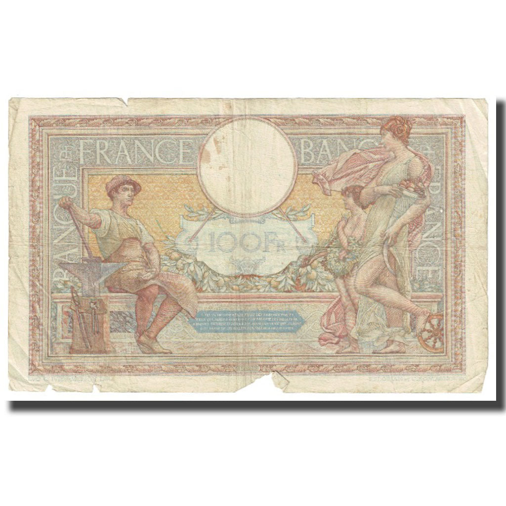 France, 100 Francs, Luc Olivier Merson, 1934, P. Rousseau and R. Favre-Gilly