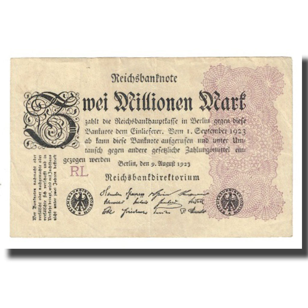 Banknote, Germany, 2 Millionen Mark, 1923, 1923-08-09, KM:104b, EF(40-45)