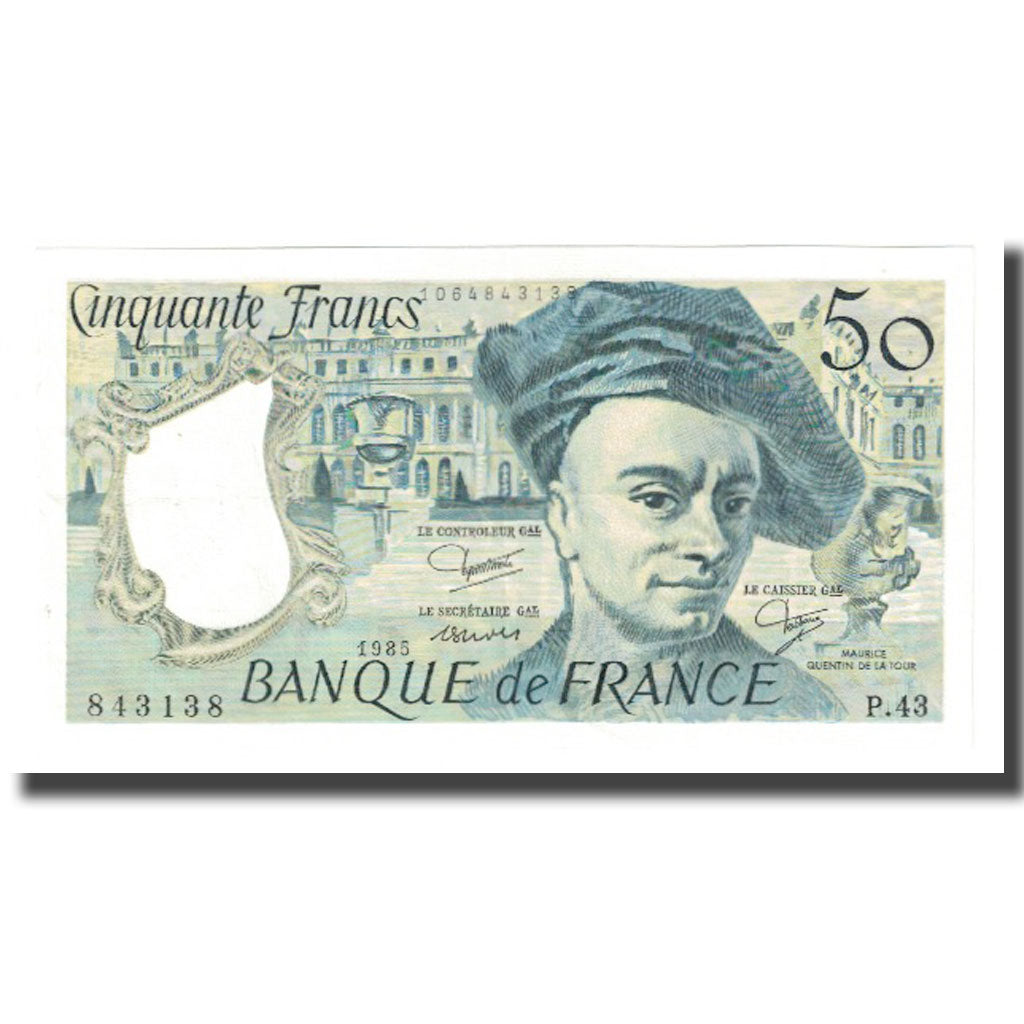 France, 50 Francs, Quentin de La Tour, 1985, STROHL TRONCHE DENTAUD, UNC(63)