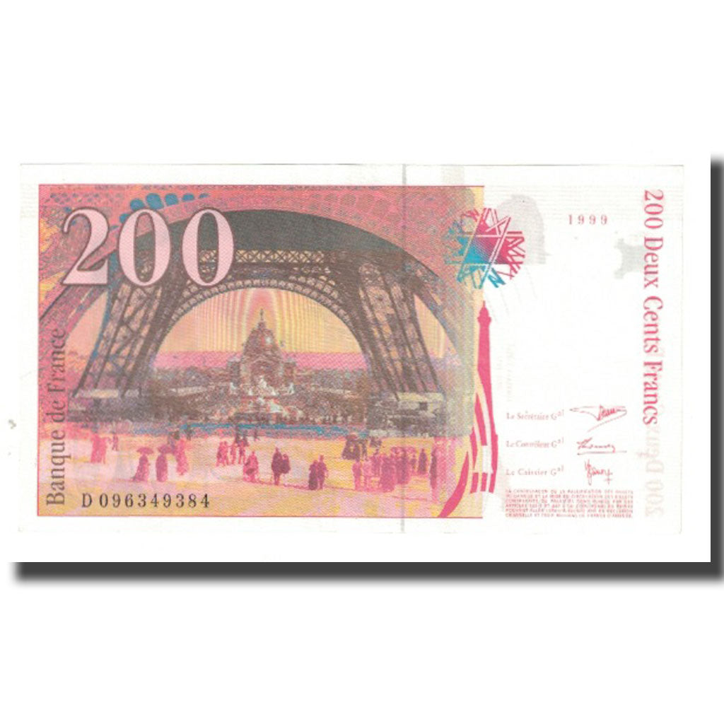 Francja, 200 Francs, Eiffel, 1999, BRUNEEL, BONARDIN, VIGIER, UNC(63)
